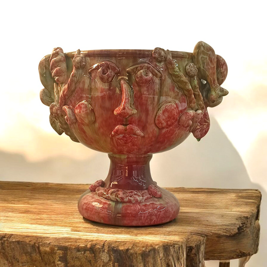(Copia) Testa Antropomorfa  in Ceramica Artistica Siciliana di Santo Stefano di Camastra