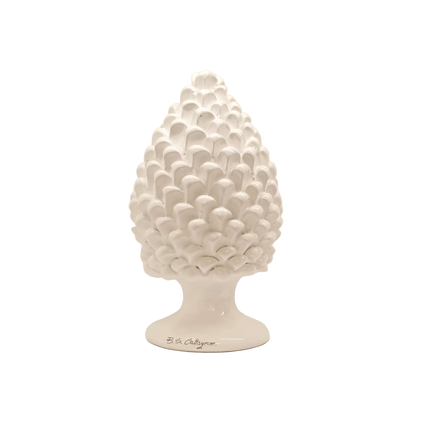 White Pine Cone in Sicilian Ceramic from Caltagirone - Various Sizes