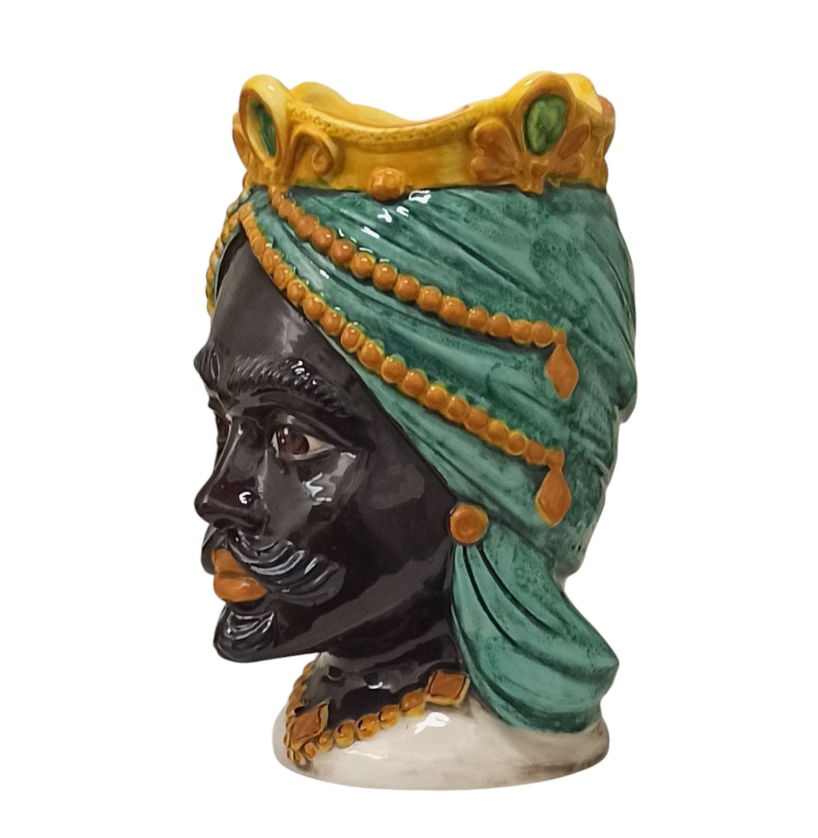 Teste di Moro h.26cm  in Ceramica Siciliana di Caltagirone