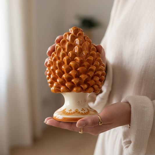 Sicilian Pine Cone Ceramic "ancient yellow"