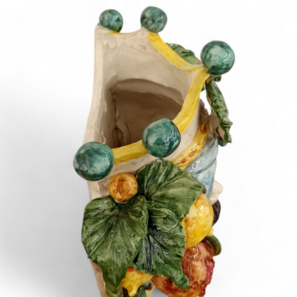 Mascherone 40cm Testa di Moro da Parete in Ceramica Siciliana di Caltagirone