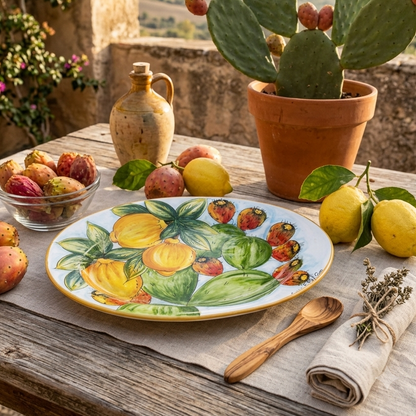 Sicilian Ceramic Oval Serving Platter 40cm