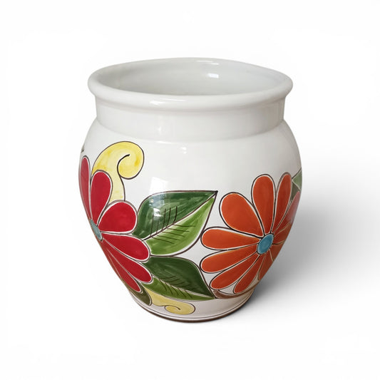 Portavaso Portapiante Decorato Ceramiche di Sicilia 30cm