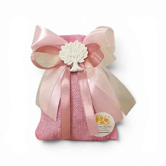 porta confetti nascita rosa