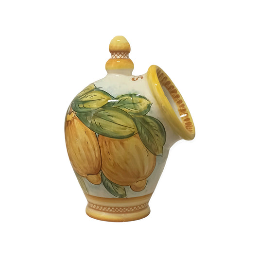 porta sale in ceramica siciliana decoro limoni