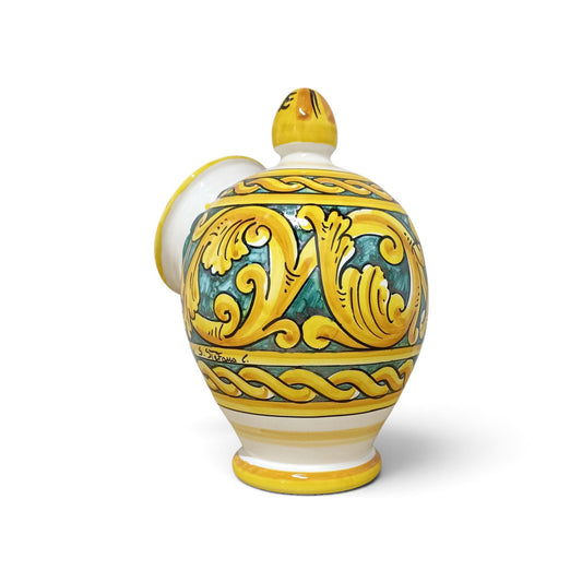 salt cellar in sicilian majolica