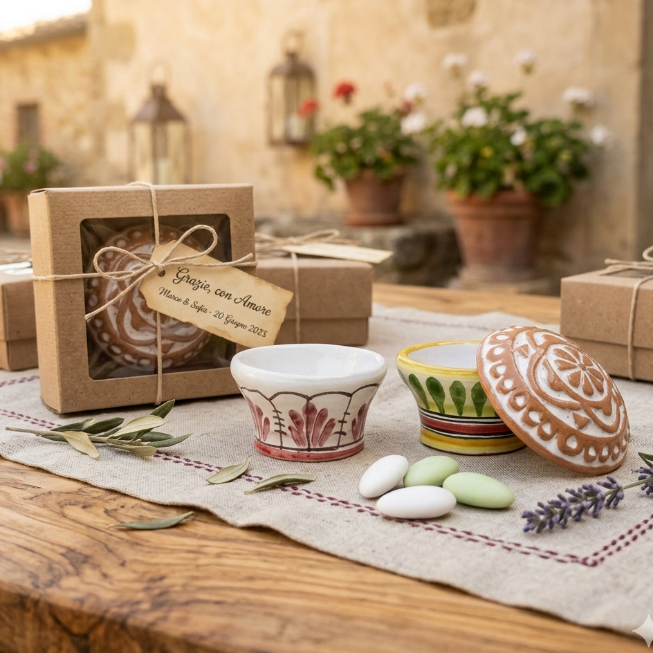 scatola in ceraica per bomboniere