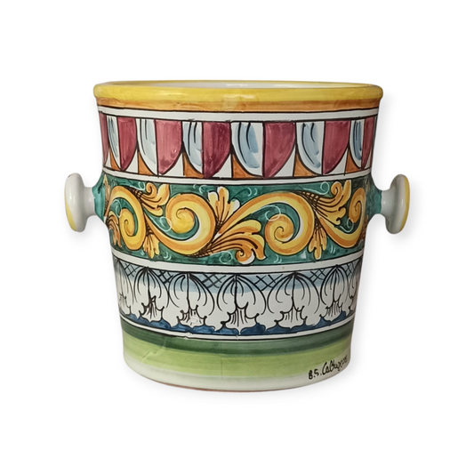 Secchiello Champagne in Ceramica Siciliana di Caltagirone