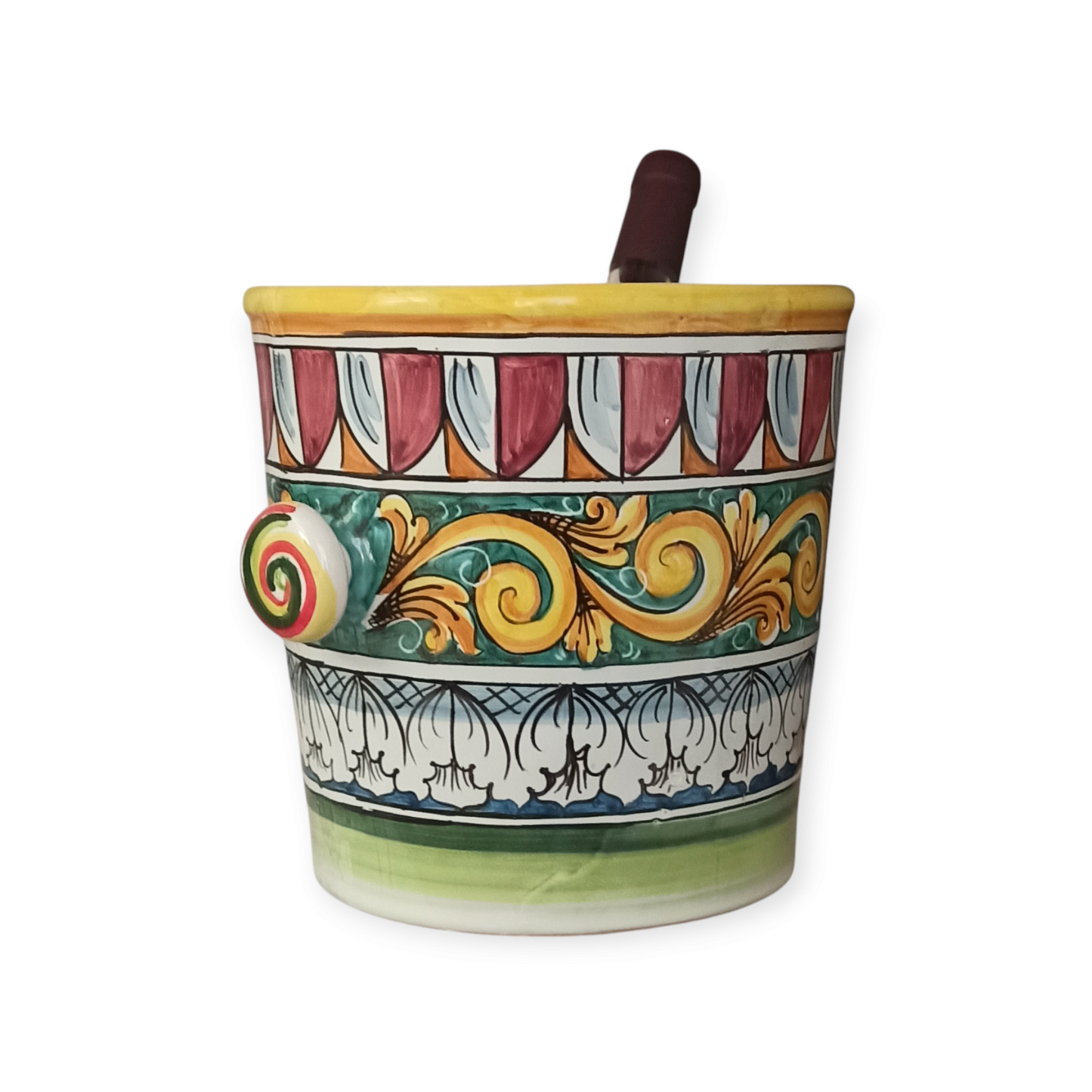 Secchiello Champagne in Ceramica Siciliana di Caltagirone