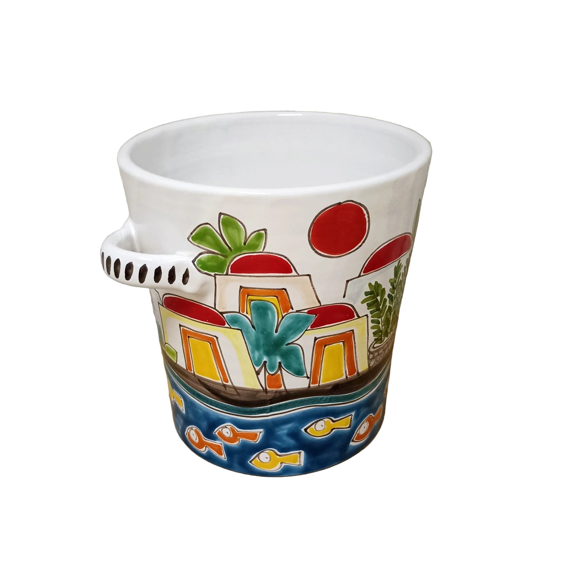 porta ghiaccio in maiolica di sicilia