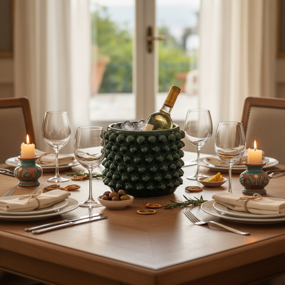 porta bottiglie di vino ceramica caltagirone