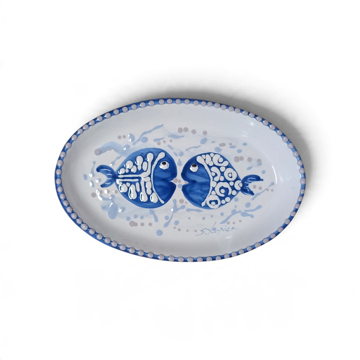 dinner plate in sicilian majolica
