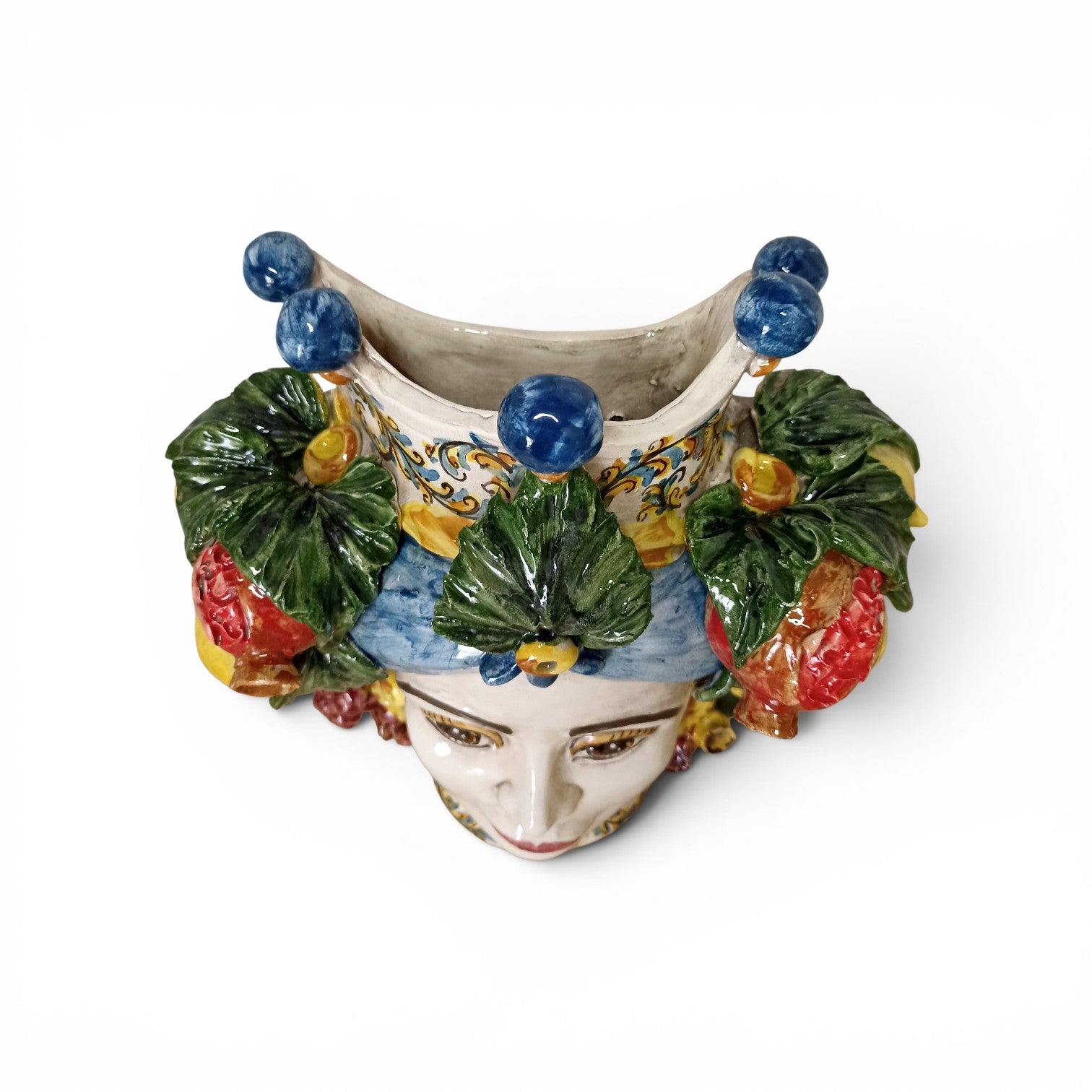 sicilian majolica head for wall