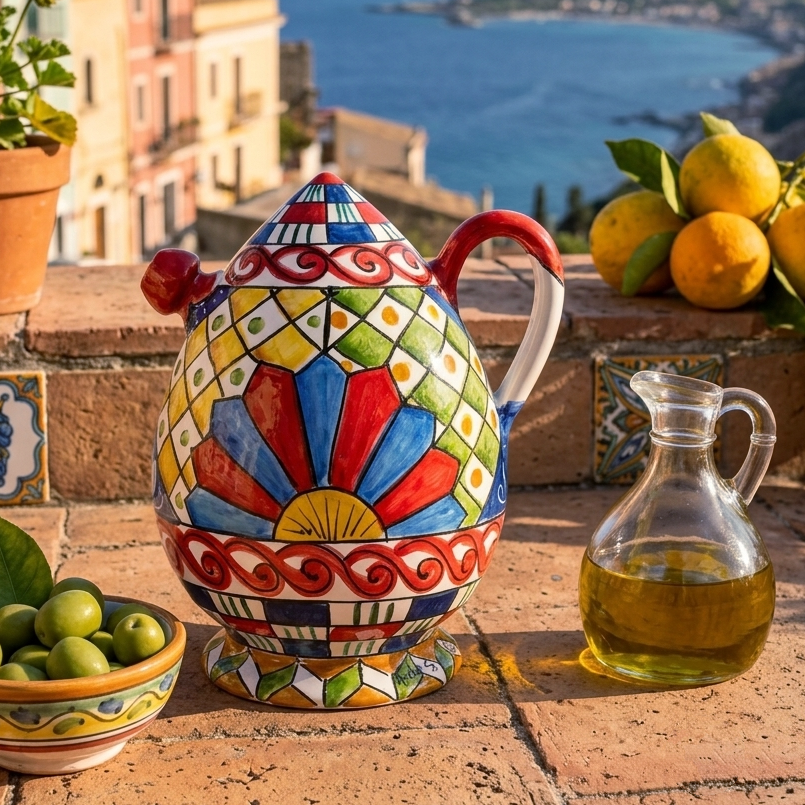 table jag in sicilian ceramic