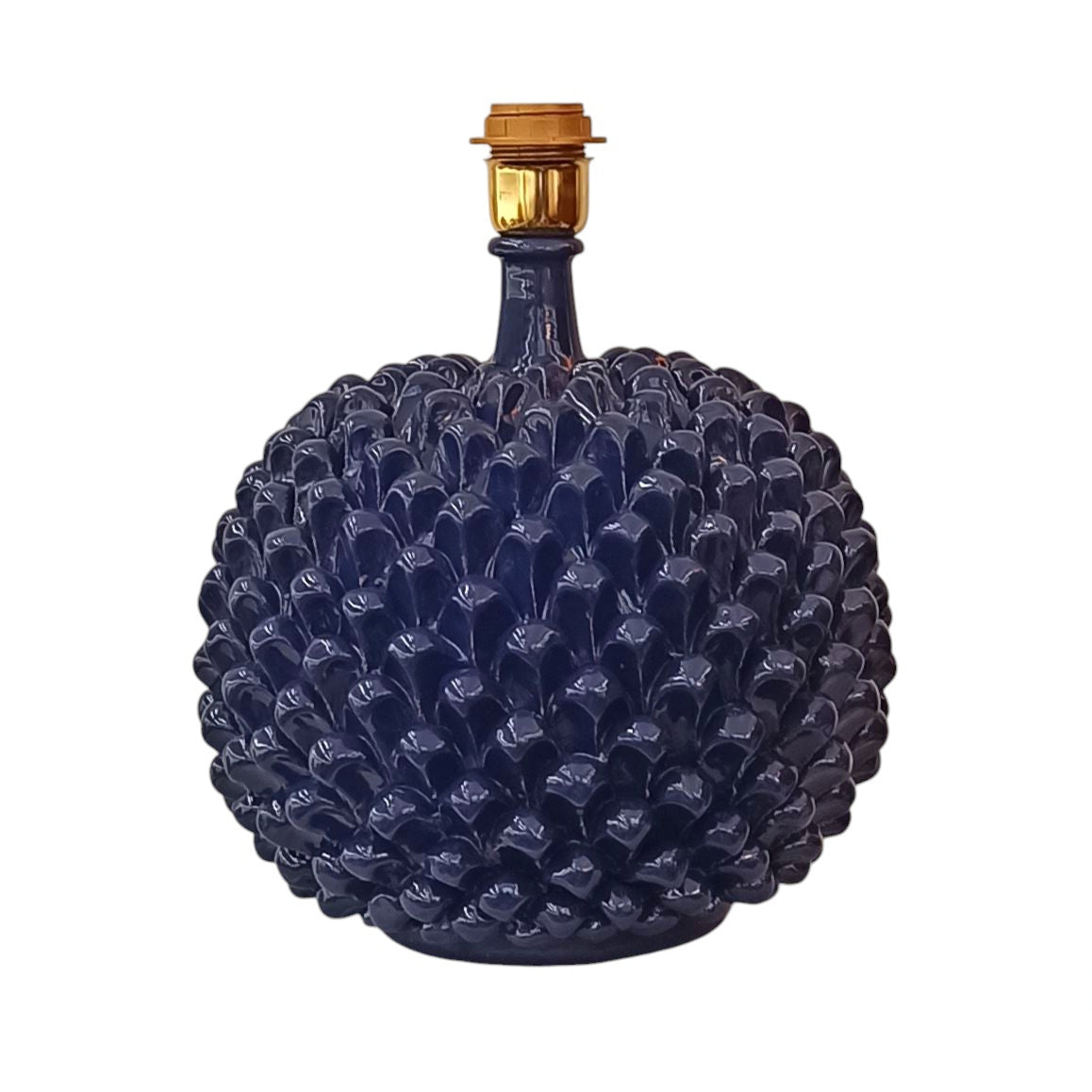 sicilian ceramic blue lamp from caltagirone