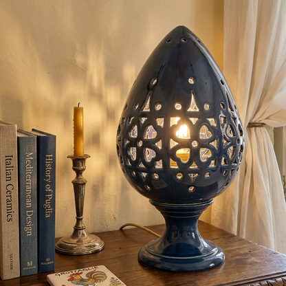lampada pomo in ceramica