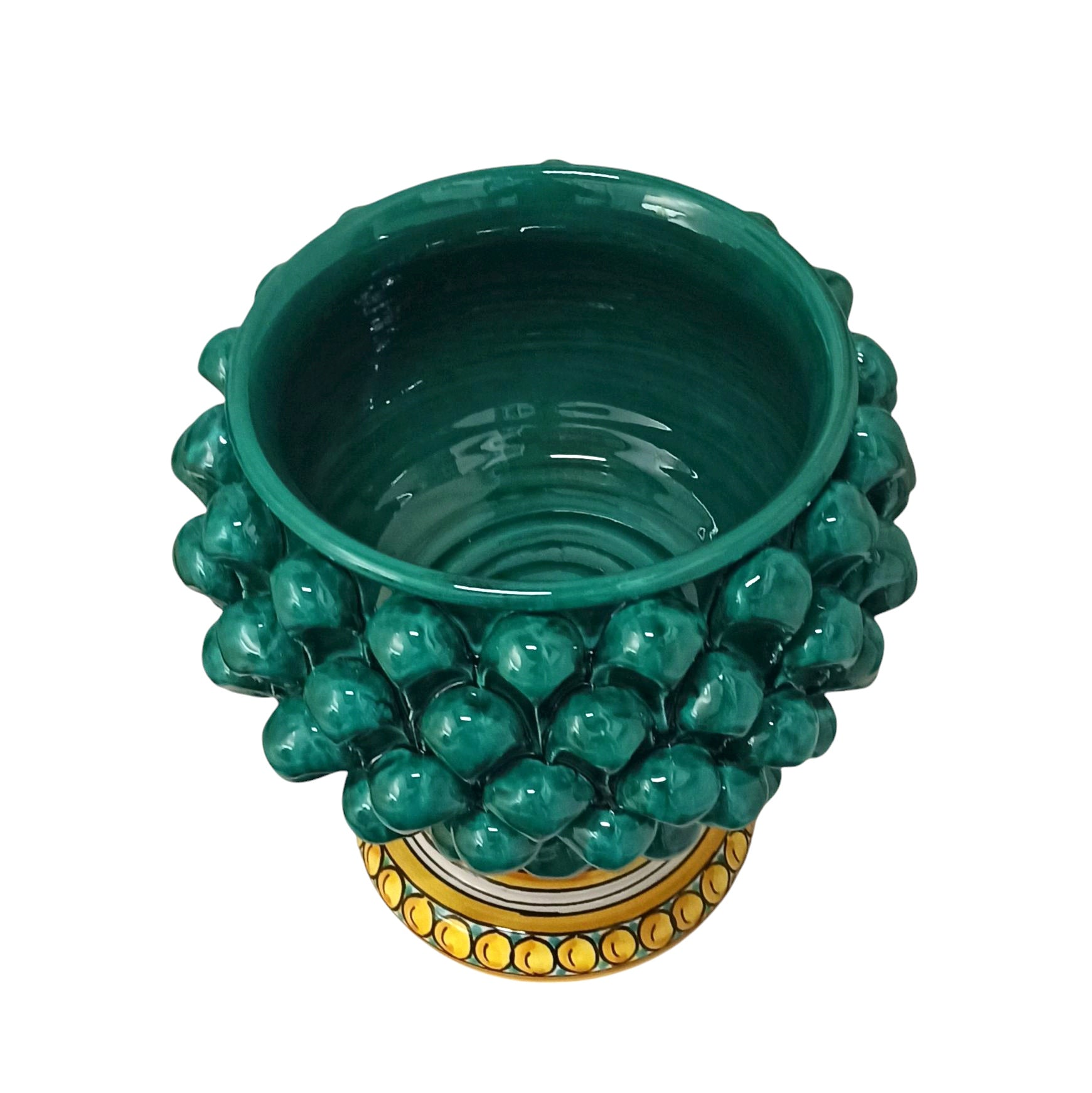 sicilian ceramic pine cone plant pot