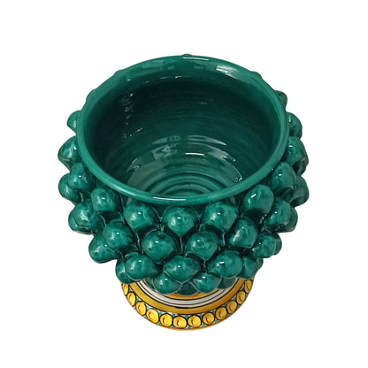 sicilian ceramic pine cone plant pot