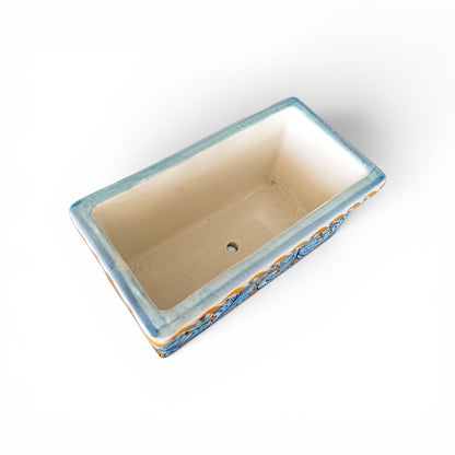 sicilian majolica rectangular planter