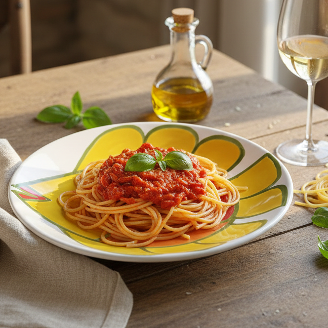 plate in sicilian majolica made in italy