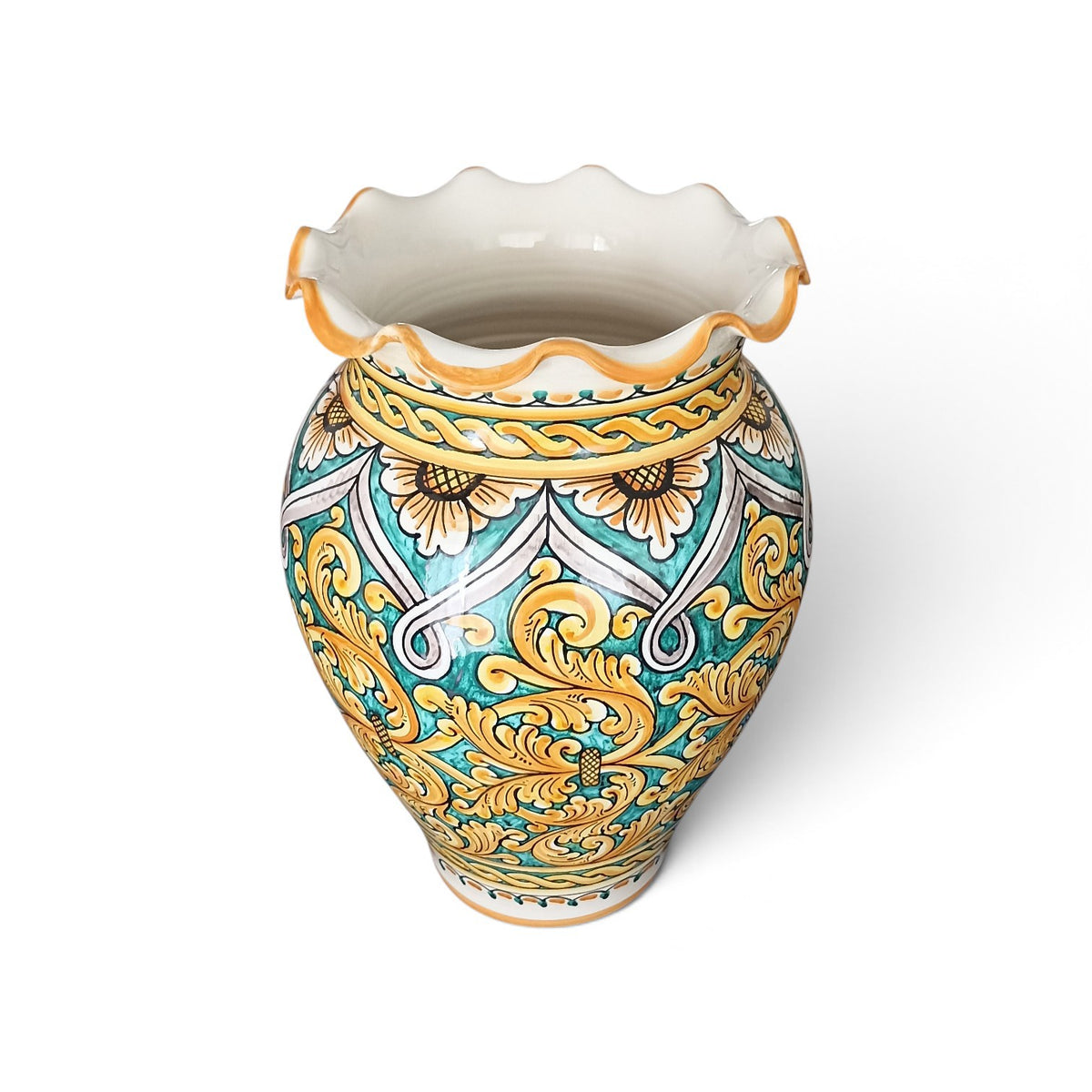 sicilian ceramic umbrella holder