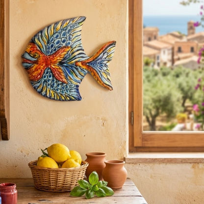 pesce in maiolica artigianale da appendere