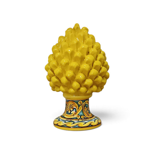 decorated sicilian ceramic pine cone