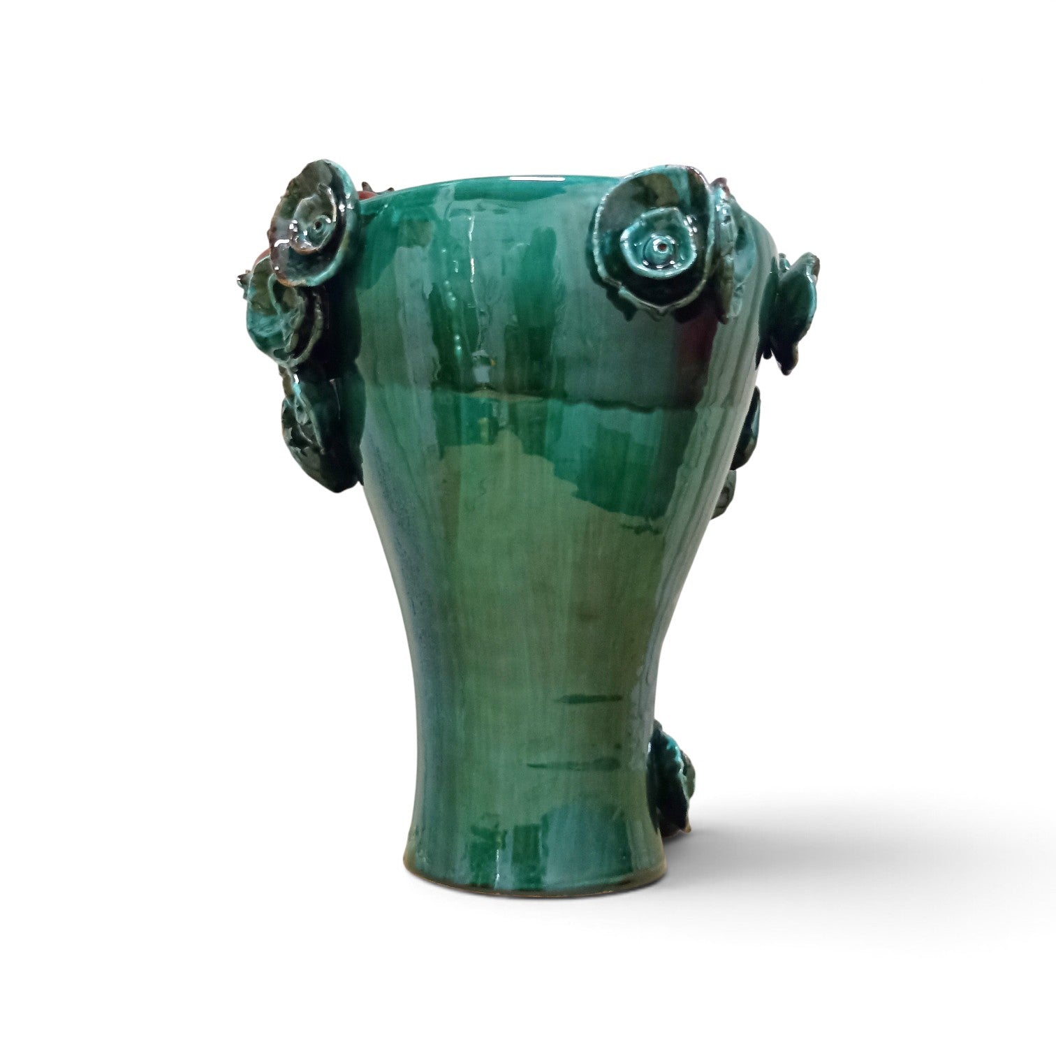 modern planter in sicilian majolica