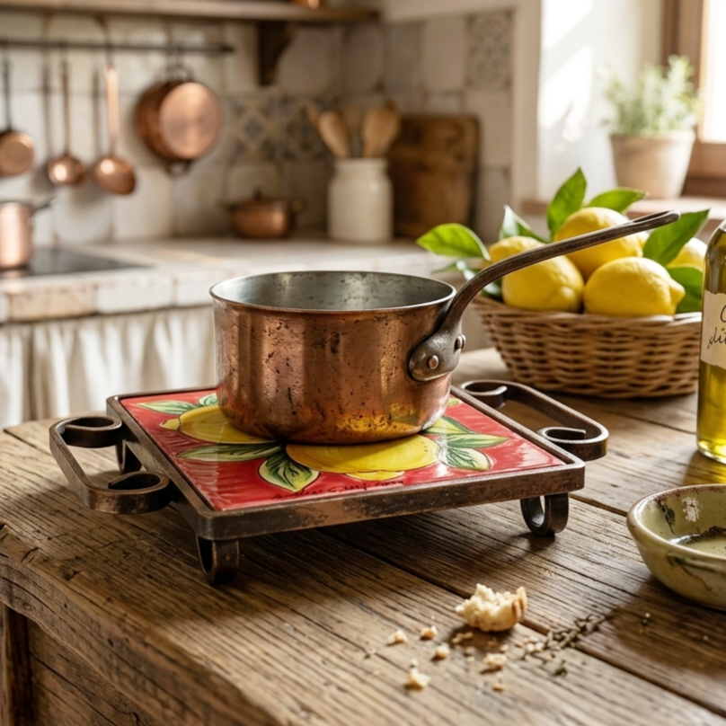 sotto caffettiera maiolica