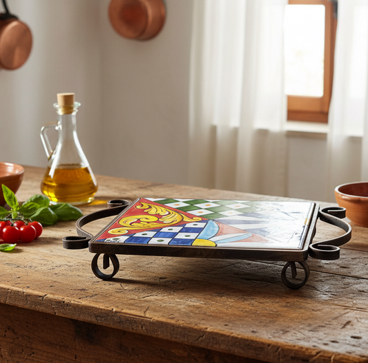 tagliere in ceramica siciliana