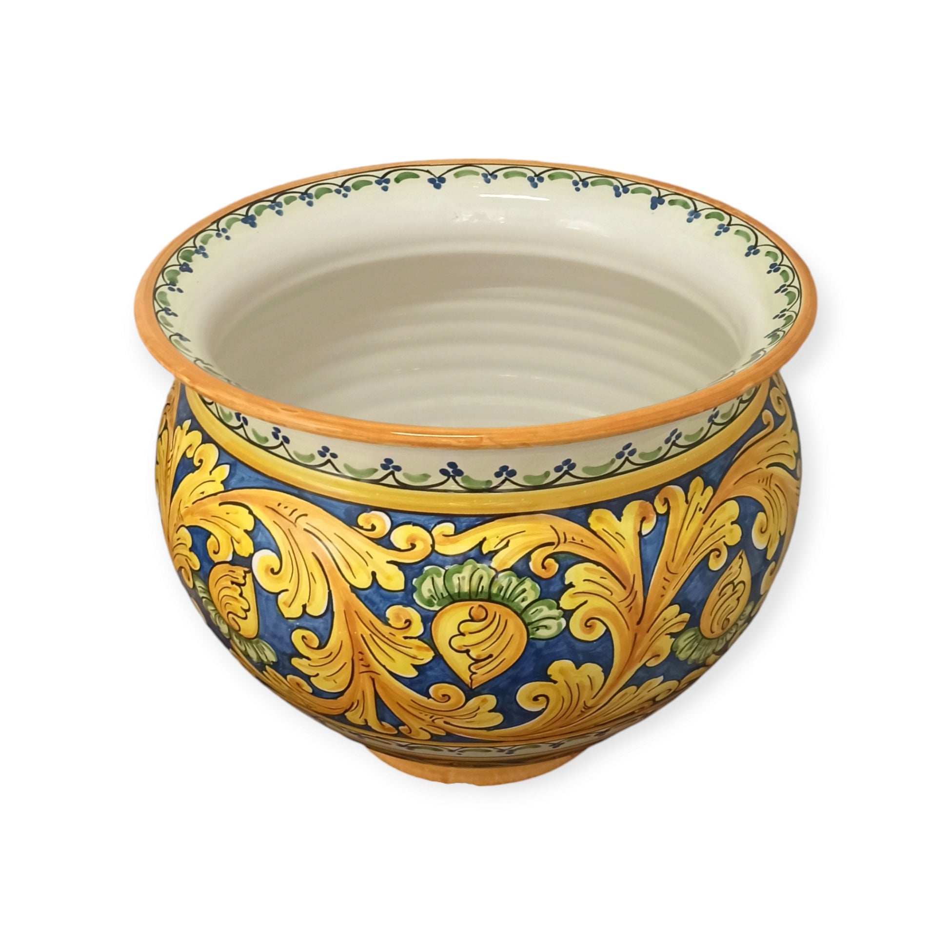 portavaso maiolica siciliana per esterno