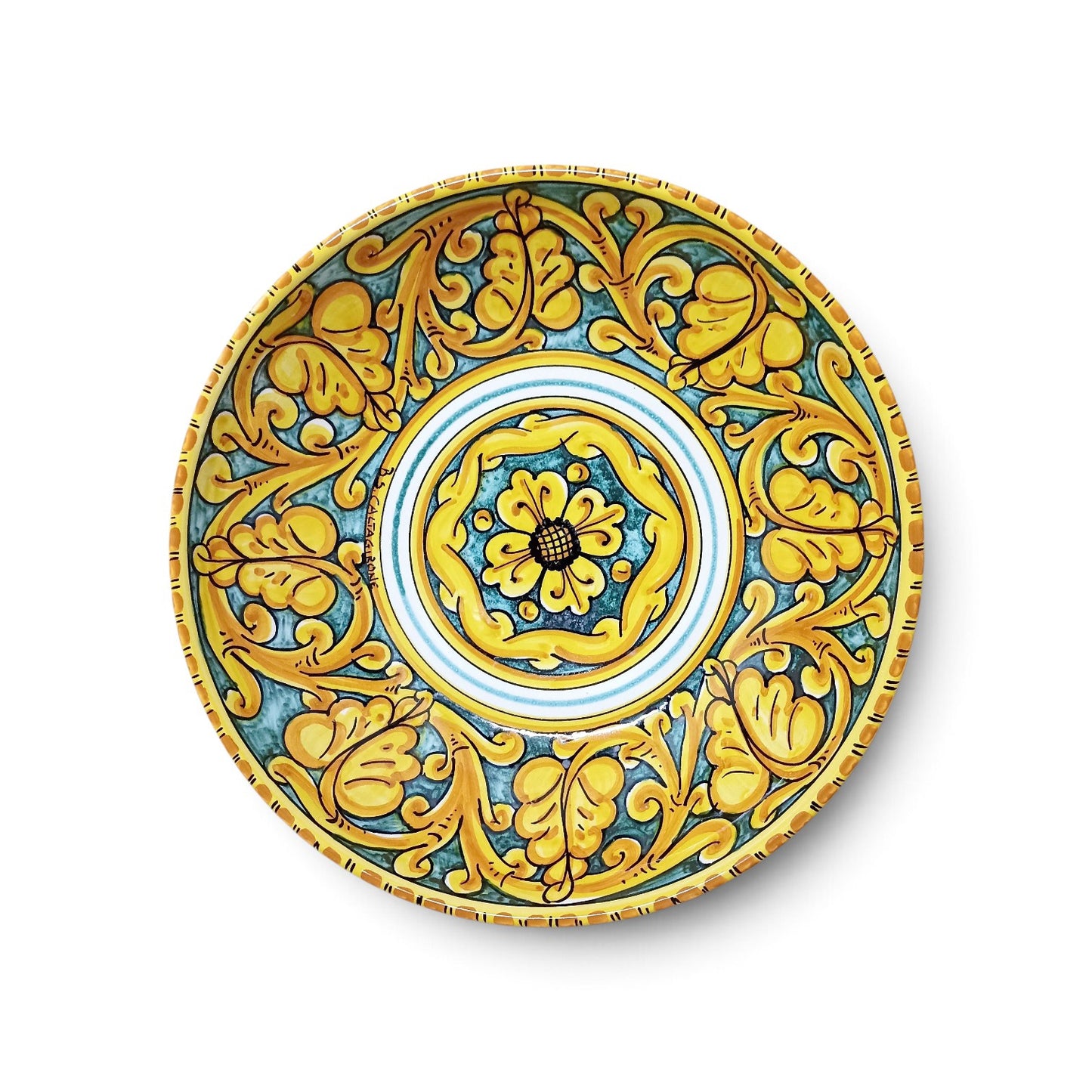 sicilian ceramic bowl from caltagirone