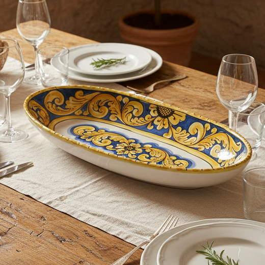 porta spaghetti in ceramica di caltagirone