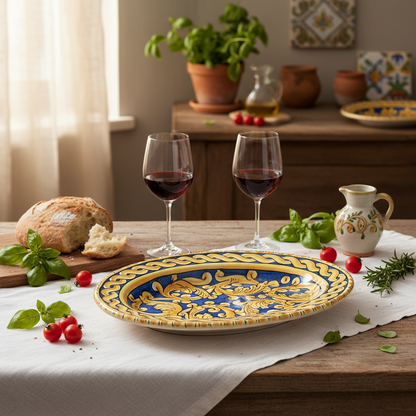 spaghettiera maiolica siciliana 