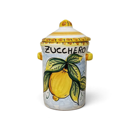 barattolo per lo zucchero in ceramica siciliana