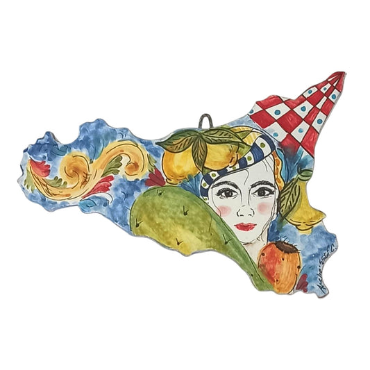 tagliere in maiolica di sicilia