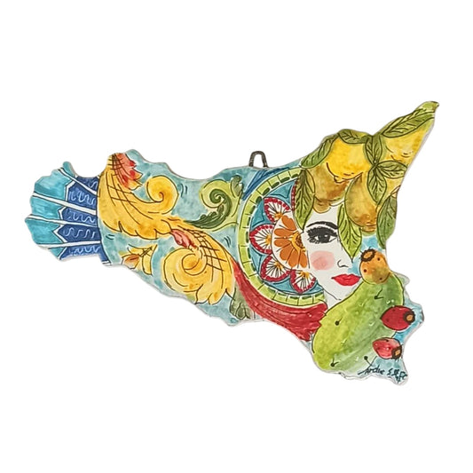 tagliere in ceramica decorata