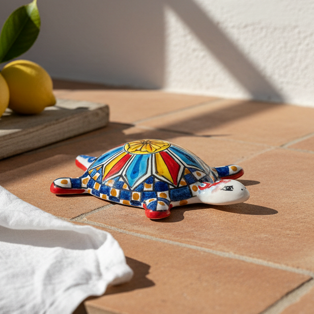 tartaruga artigianale in ceramica