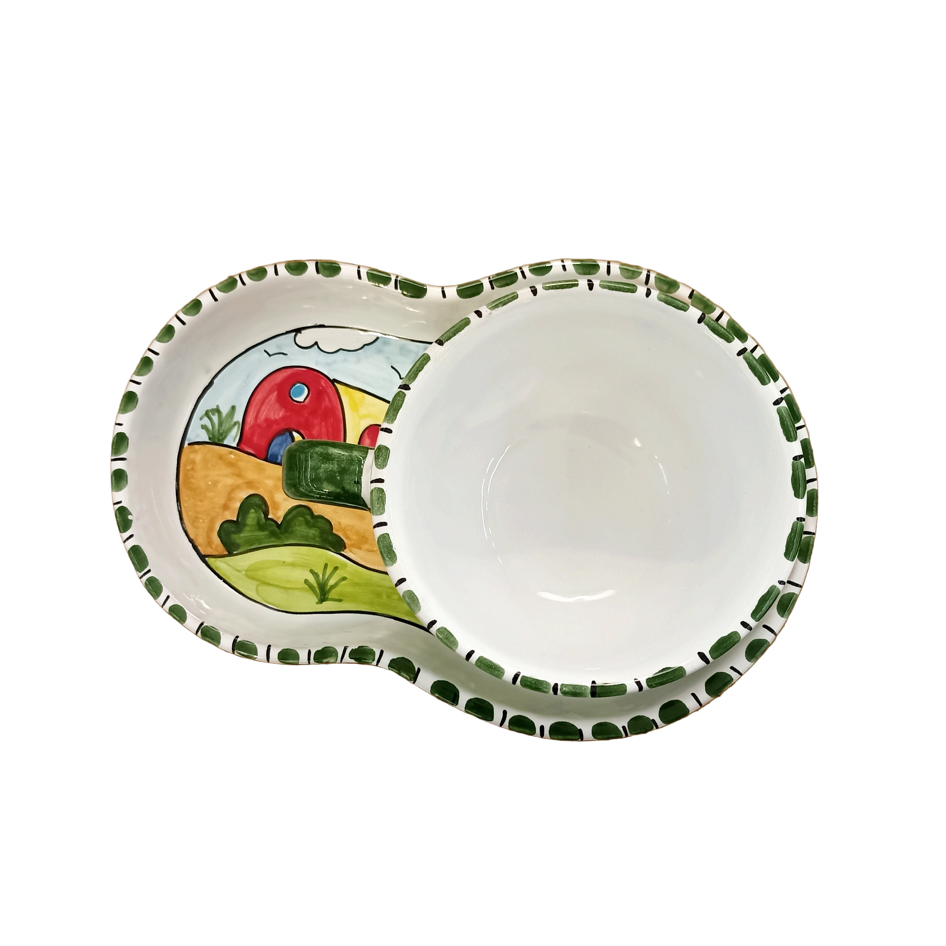 tazza maiolica siciliana di caltagirone