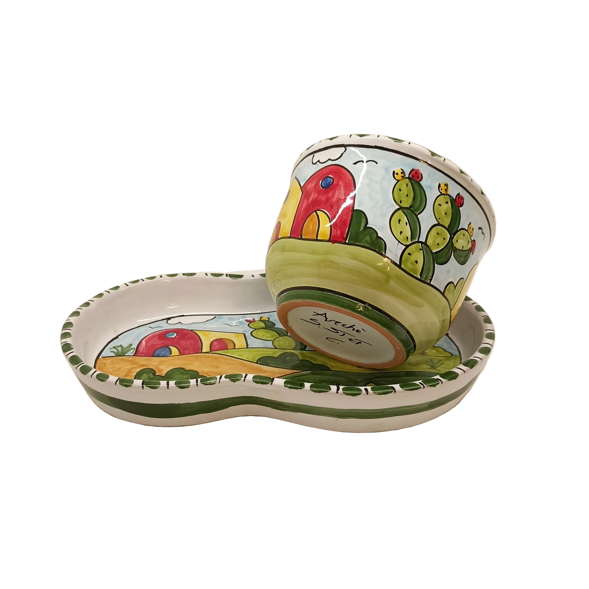 tazza da infuso maiolica caltagirone