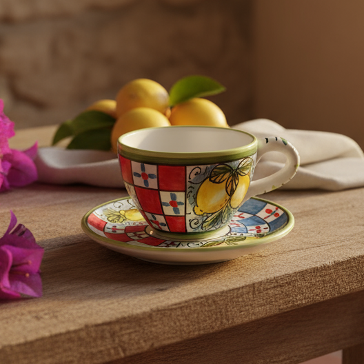 tazza per infuso maiolica
