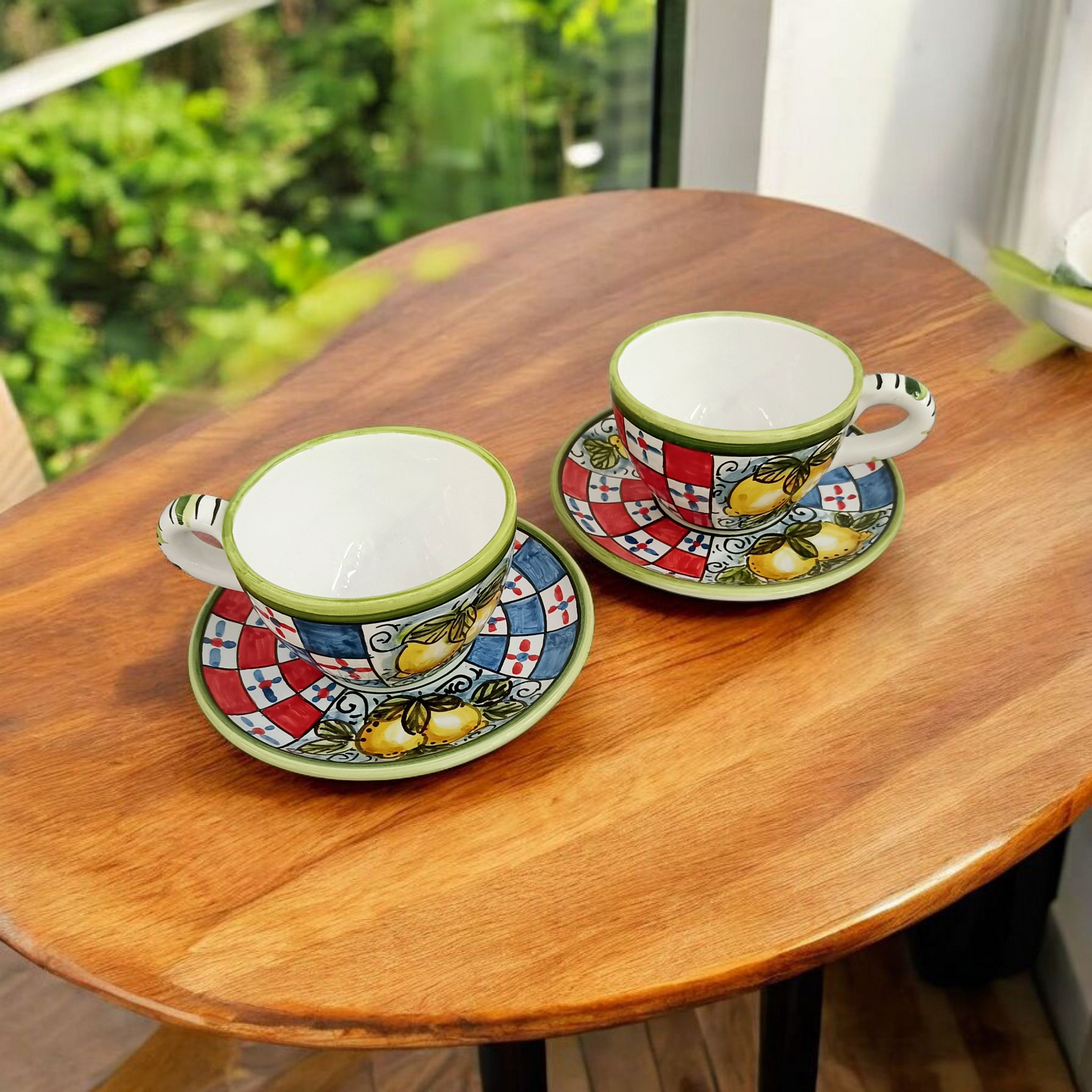 tazze per cappuccino in ceramica di caltagirone