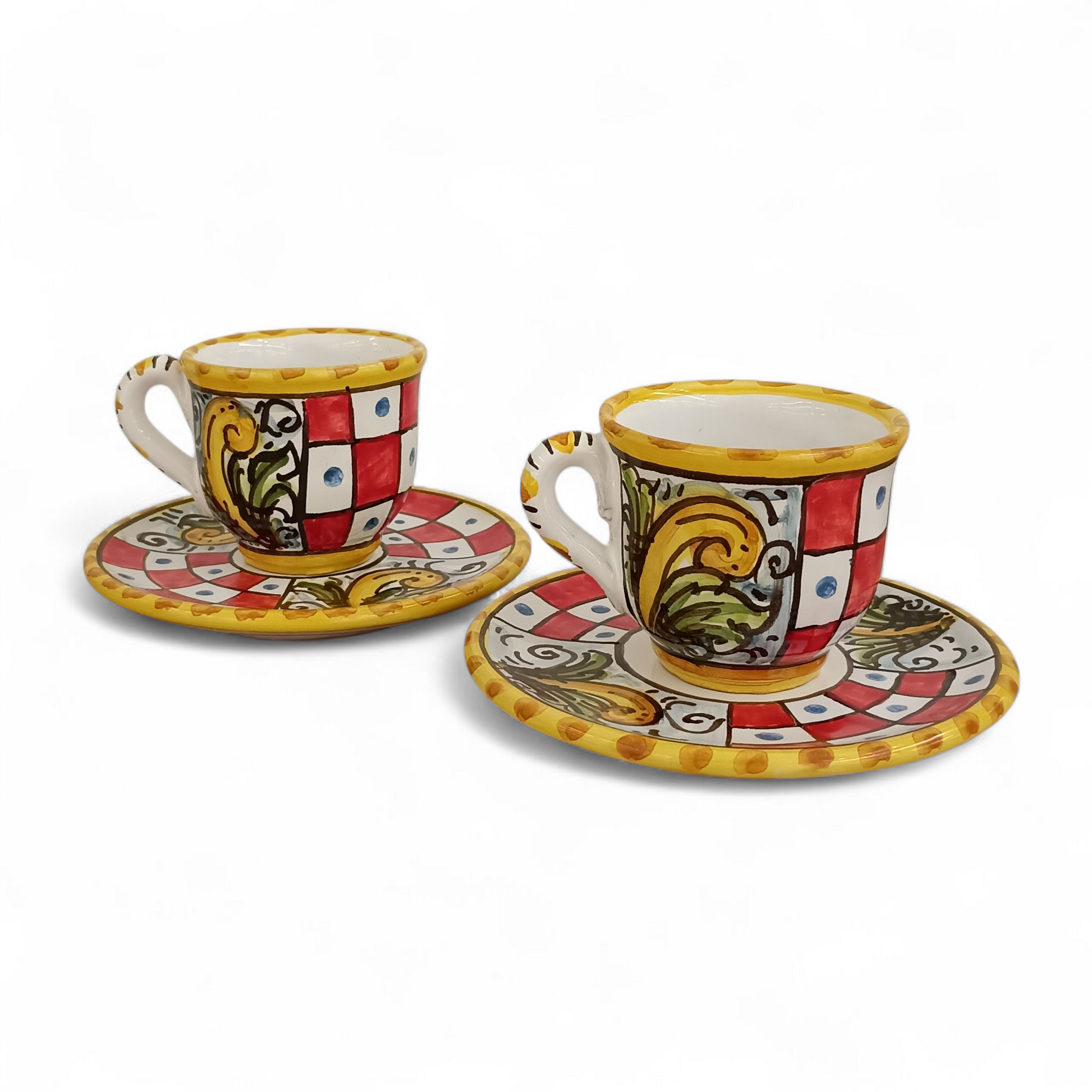 tazzina decorata maiolica caltagirone