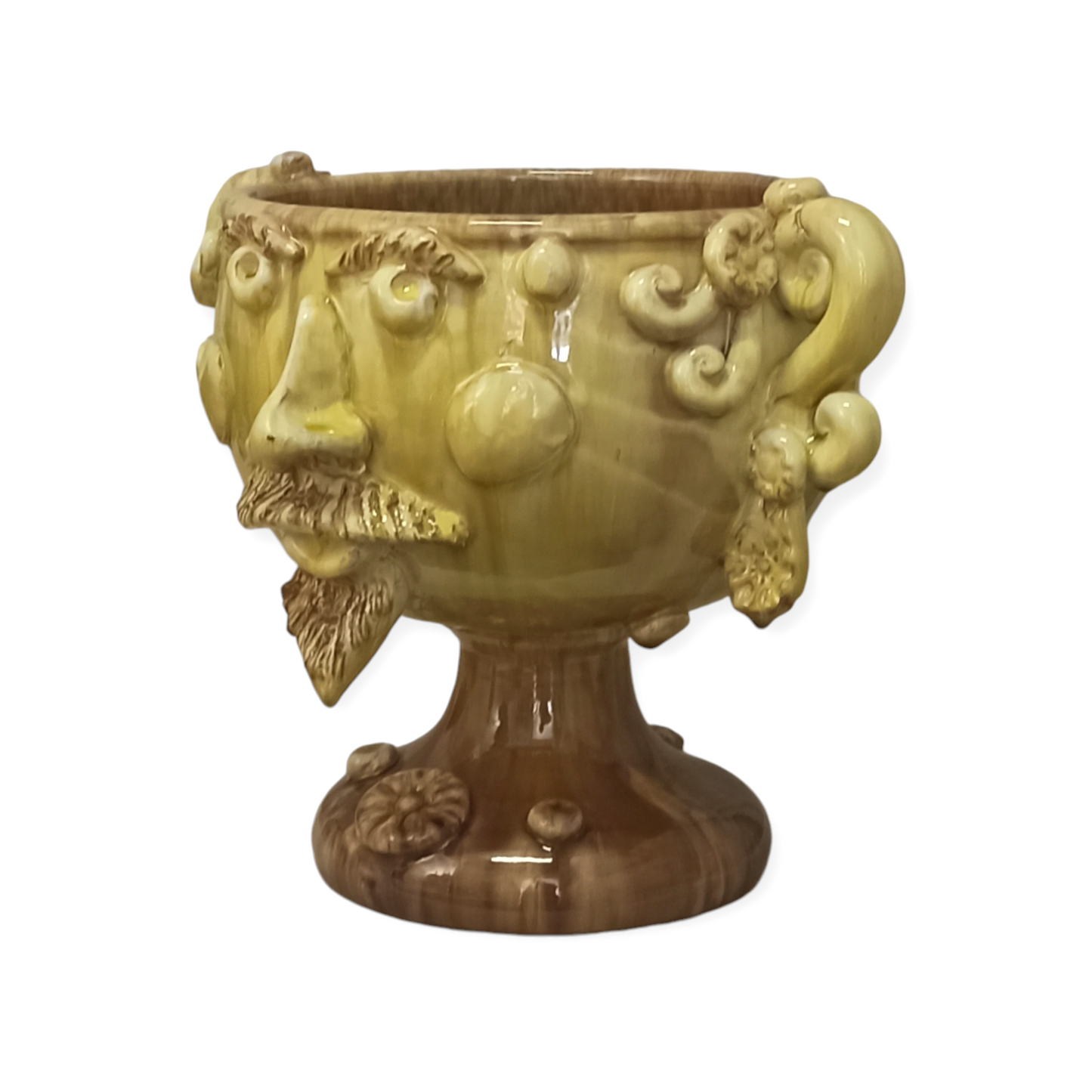 Vaso Portapiante in Ceramica Siciliana di Santo Stefano di Camastra
