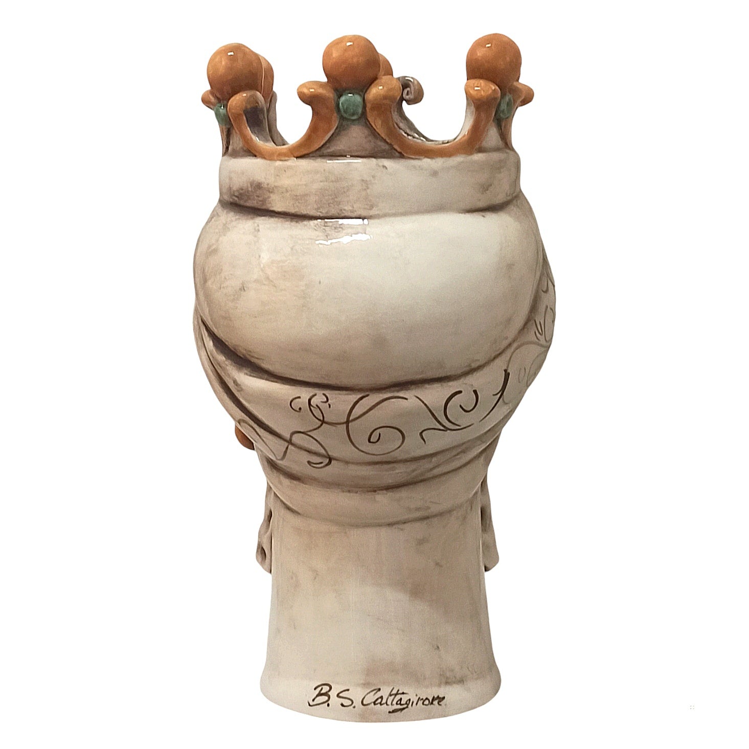 Testa  di Moro bottega sicula ceramica Caltagirone