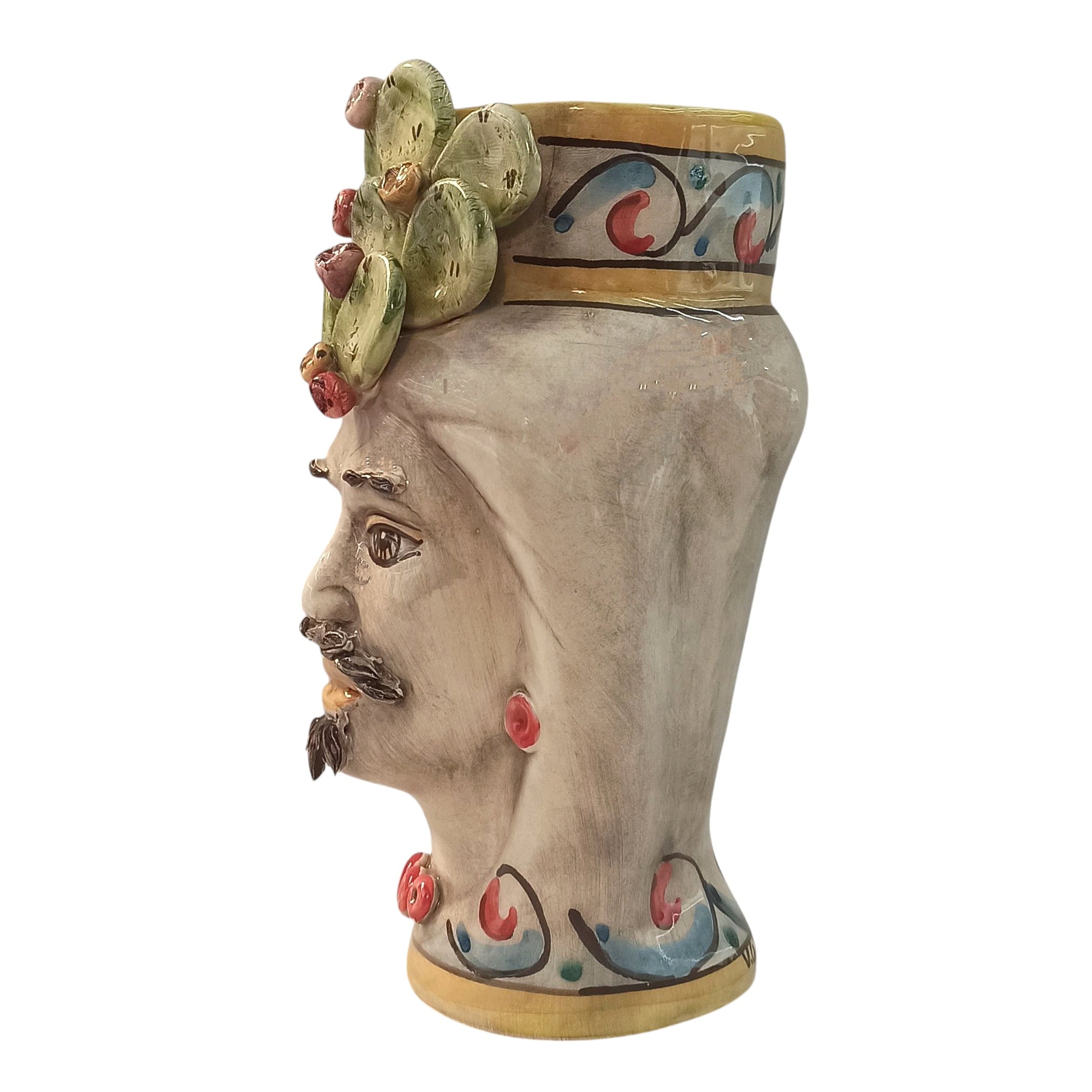testa siciliana in maiolica di Caltagirone