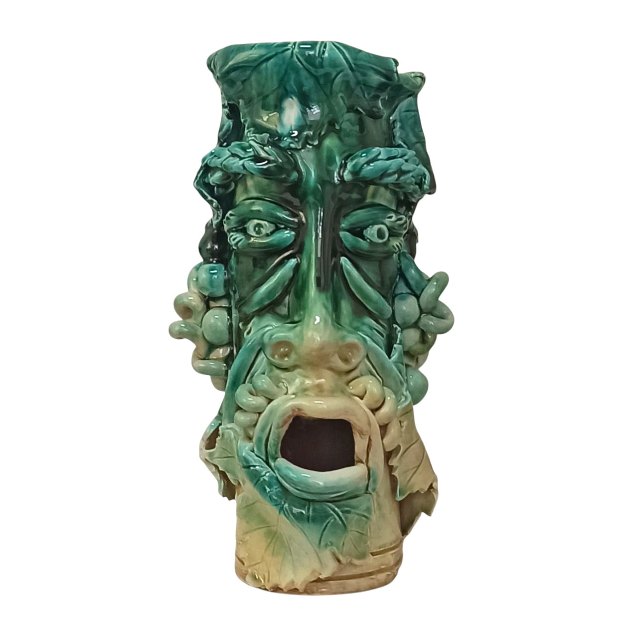 testa in maiolica artigianale