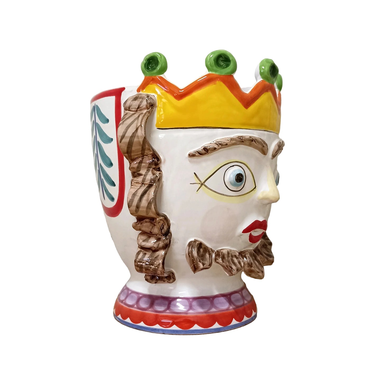 testa di moro nuova in maiolica colorata