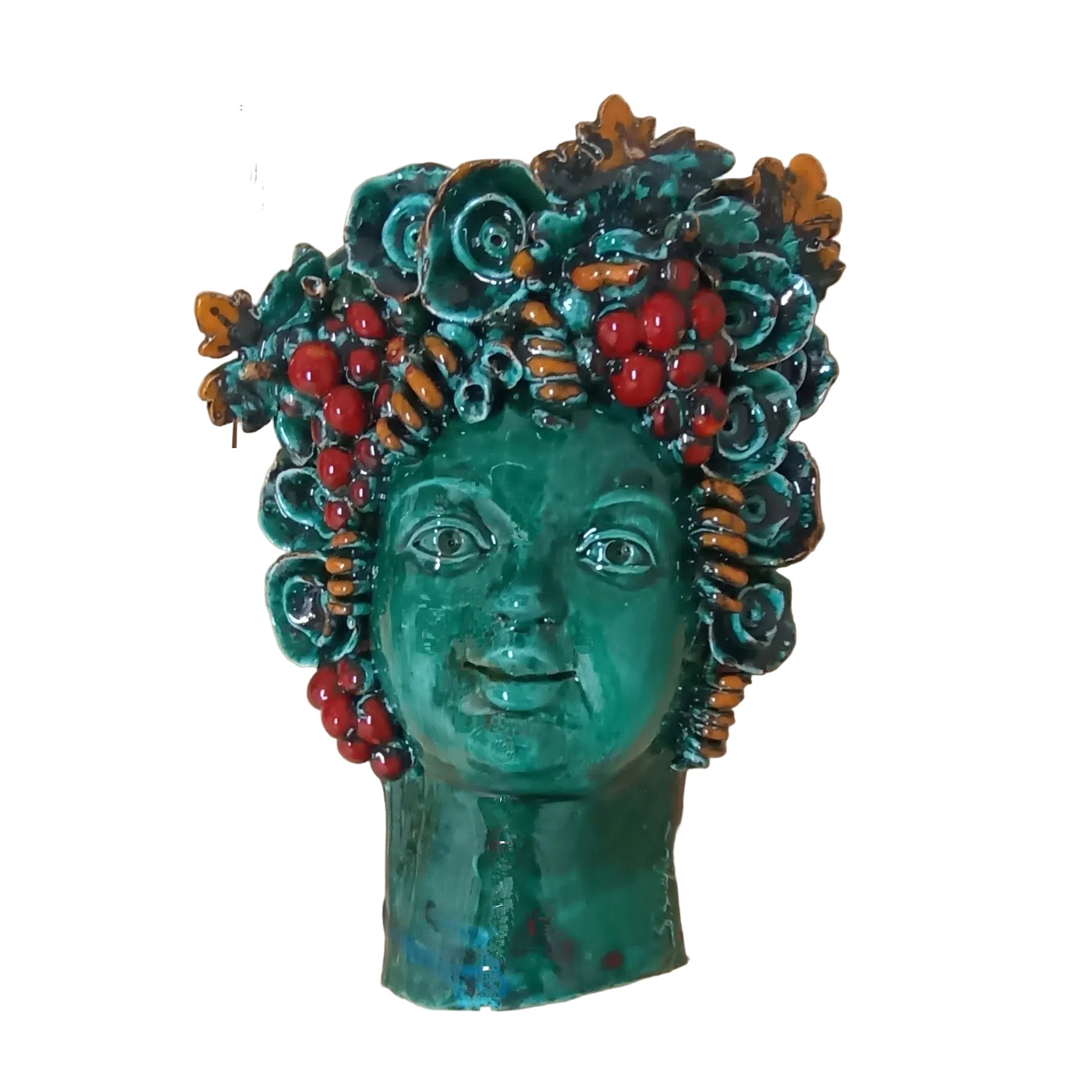 mascherone siciliano in maiolica