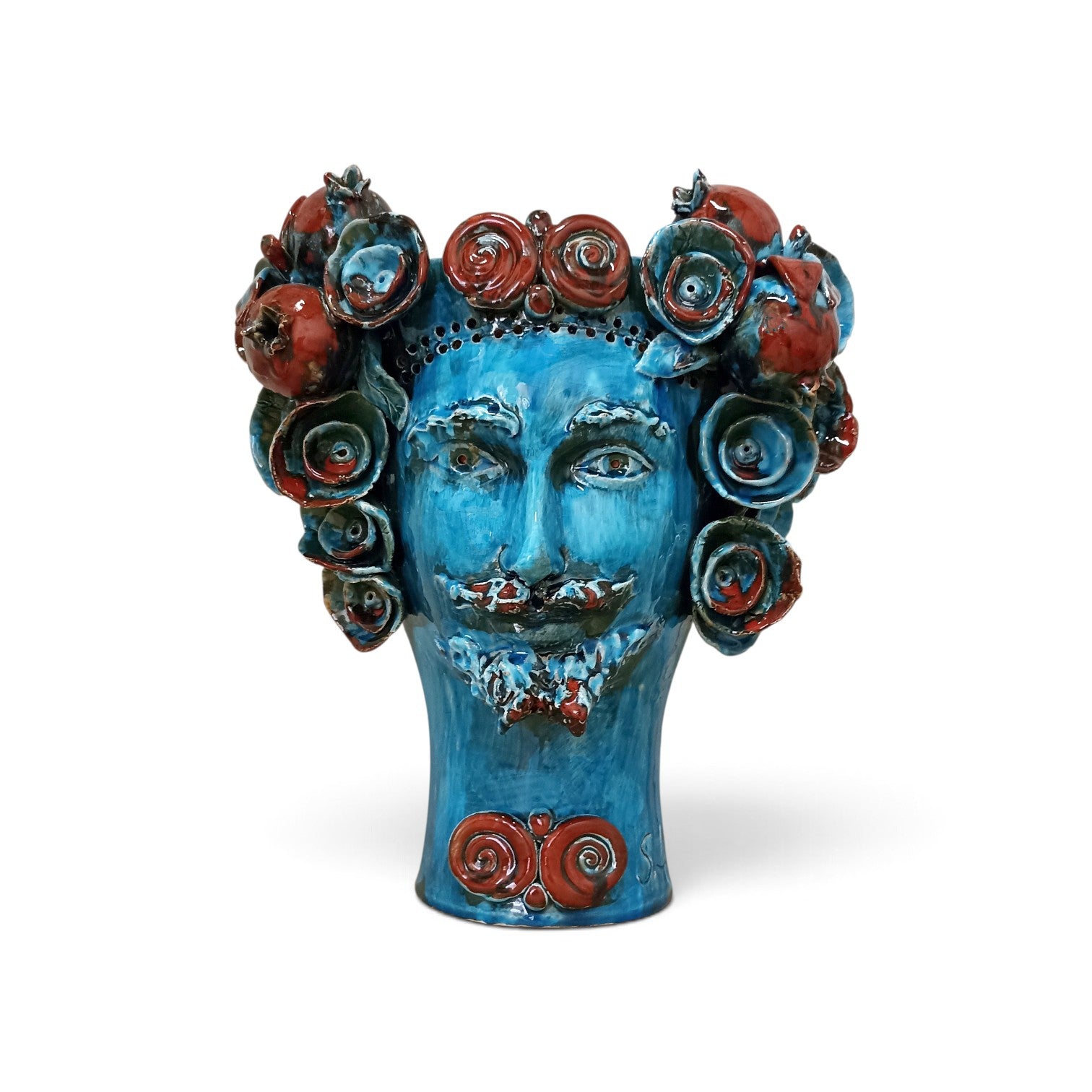 testa di moro in maiolica siciliana moderna